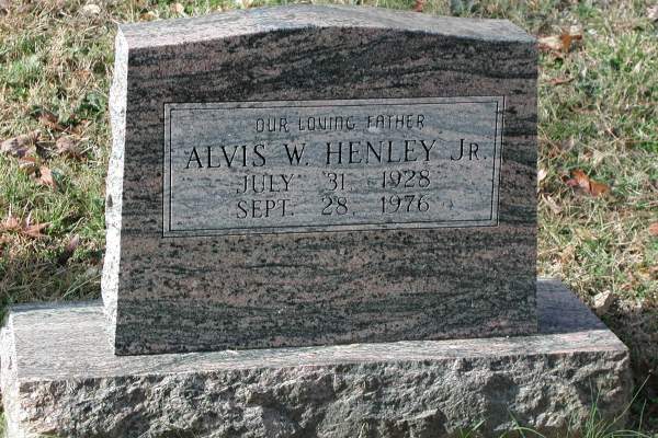 Tombstone of Alvis W. Henley