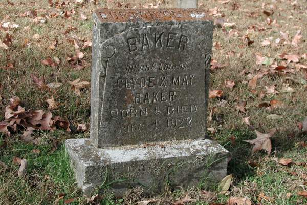 tombstone of Burton Clyde Baker