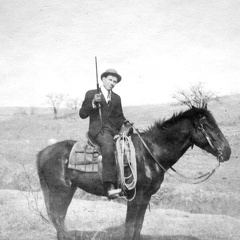 John Vance Alexander on a Horse in Dickens County, Texas