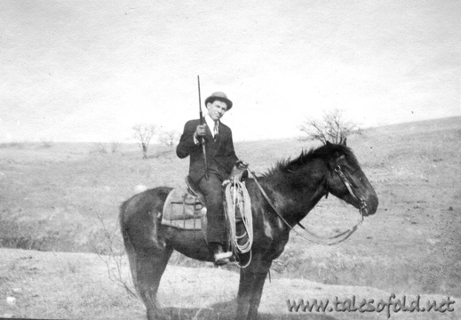 John Vance Alexander on a Horse in Dickens County, Texas