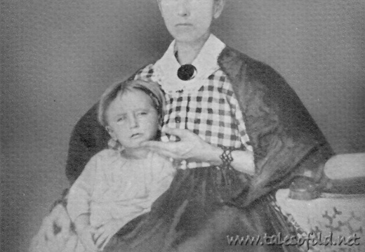 Amanda Kirkpatrick Daniel with her son Bruce Cir. 1858