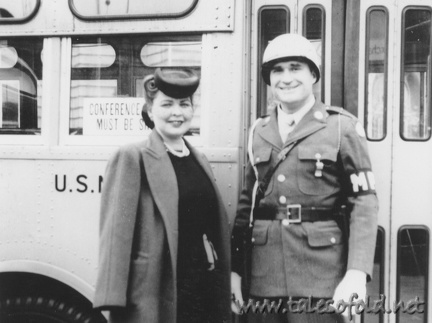 Esther Williams and an MP Soldier