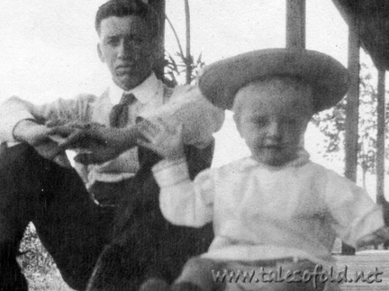 Omar Laws and his Son, Rhome,Texas