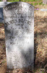 James Blith Rutherford's tombstone